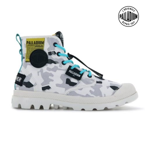 Palladium Pampa Lite Overlab Women's Boots Camo | UK E869-PME